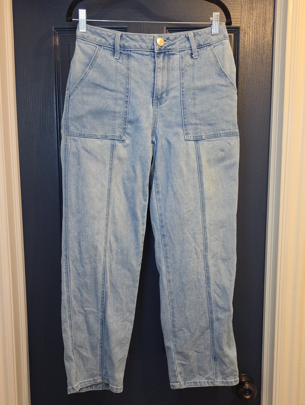 1822 Denim Light Blue Cropped Ankle Jeans